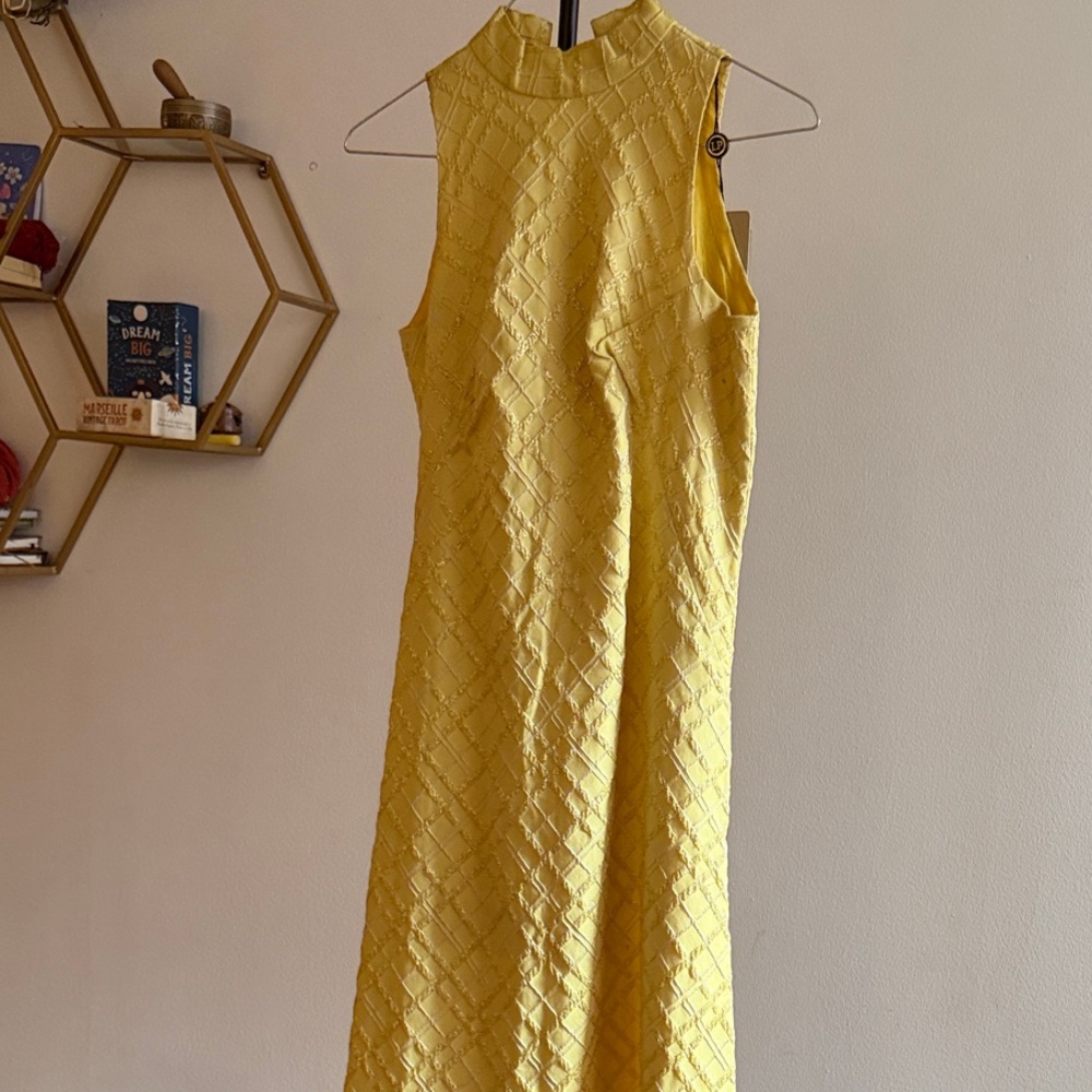 La Perla Textured Yellow dress beautiful shimmer made in Italy